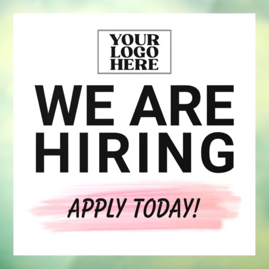 貴社のロゴ 私たちと一緒に働きませんか？ 今すぐ応募 ビジネス ウィンドウサイン (シート3)