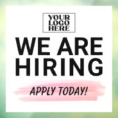 貴社のロゴ 私たちと一緒に働こう 今日応募しよう ビジネス ウィンドウサイン (シート3)