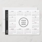 貴社のロゴ 2026年 白いカレンダー シーズンカード (正面)