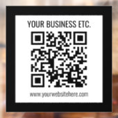 貴社の名前と編集可能なQRコード ウィンドウサイン (シート2)