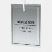 貴社の名前またはブランド名など ガラスオーナメント (正面左)