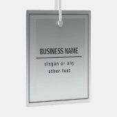 貴社の名前またはブランド名など ガラスオーナメント (正面右)