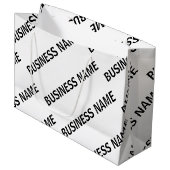 貴社の名前パターン | 黒と白 ラージペーパーバッグ (正面アングル)