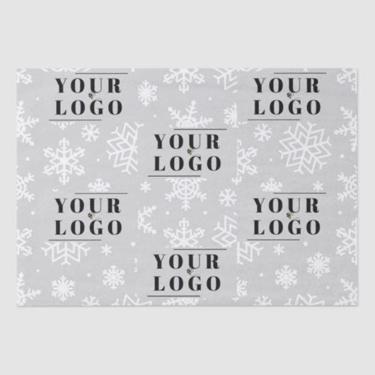 貴社ブランドのクリスマススノーフレークマイロゴ 薄葉紙 (正面)