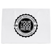 貴社ロゴ入り大型ギフトバッグ ラージペーパーバッグ (正面)