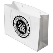 貴社ロゴ入り大型ギフトバッグ ラージペーパーバッグ (裏面アングル)