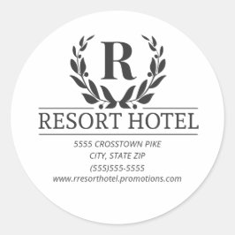 貴社ロゴ 住所 ラウンドシール