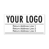 貴社ロゴ 大型 カスタム 返送先住所 セルフインキングスタンプ (デザイン)