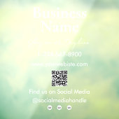 貴社名ストアフロントQRコードソーシャルメディア ウィンドウサイン (シート3)