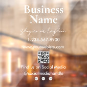 貴社名ストアフロントQRコードソーシャルメディア ウィンドウサイン (シート2)