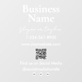 貴社名ストアフロントQRコードソーシャルメディア ウィンドウサイン (シート)