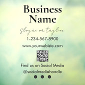 貴社名ストアフロントQRコードソーシャルメディア ウィンドウサイン (シート3)