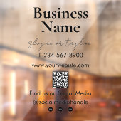 貴社名ストアフロントQRコードソーシャルメディア ウィンドウサイン (シート2)