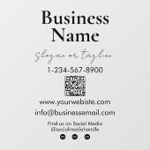 貴社名ストアフロントQRコード連絡先情報 ウィンドウサイン (シート)