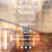 貴社名店舗フロントQRコード連絡先情報 ウィンドウサイン (シート2)