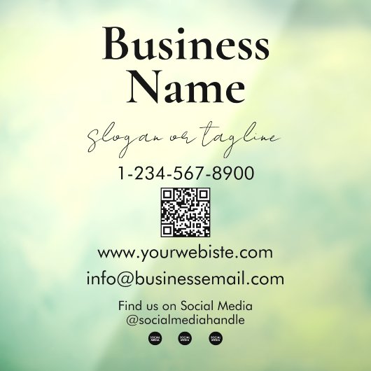 貴社名店舗用QRコード連絡先情報 ウィンドウサイン (シート3)