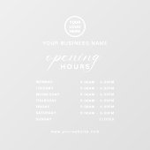 貴社名 ロゴ ショップ オープニング アワーズ ウィンドウサイン (シート)