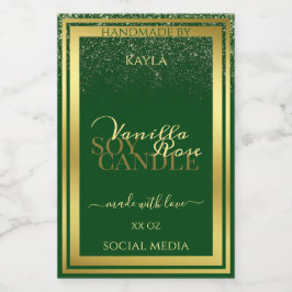 貴製品の包装ラベル濃い緑と金ゴールド フードラベル