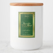 貴製品の包装ラベル濃い緑と金ゴールド フードラベル (正面)