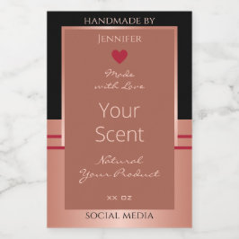 貴製品の包装ラベル茶色およびバラ金ゴールド フードラベル