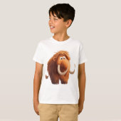 貴重な先史時代：かわいいウールのマンモスの友人 Tシャツ (正面フル)