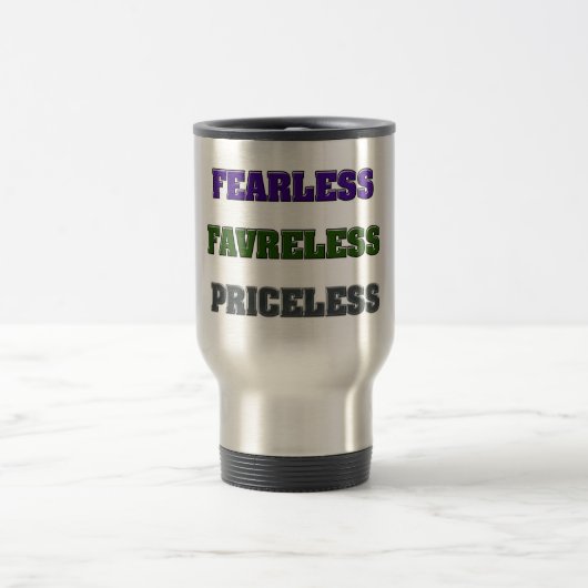貴重な大胆不敵なFavreless トラベルマグ (中央)