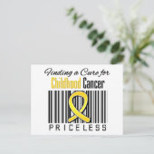 貴重な小児癌の治療法を見つける ポストカード (スタンド正面)