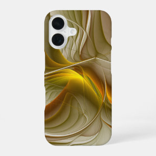 貴金属の色彩、抽象的なフラクタルアート iPhone 16ケース