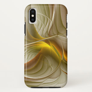 貴金属の色、抽象的なフラクタルアート iPhone XSケース