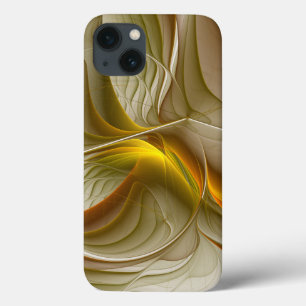 貴金属の色、抽象的なフラクタルアート iPhone 13ケース