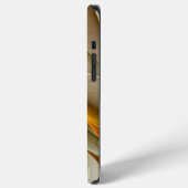 貴金属の色、抽象的なフラクタルアート iPhoneケース (左側面)