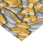 貴金属の金ゴールドの銀のヴィンテージの万華鏡のように千変万化するパターン テーブルクロス (アングル)