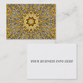 貴金属の金ゴールドの銀のヴィンテージの万華鏡のように千変万化するパターン 名刺 (正面/裏面)