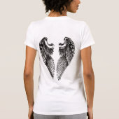 買い戻された翼の女の子T Tシャツ (裏面)