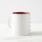 買い物が好きな人のコーヒーマグ ツートーンマグカップ (正面左)