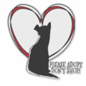 買い物をしないでくれ!大きい白または澄ん シール (正面)