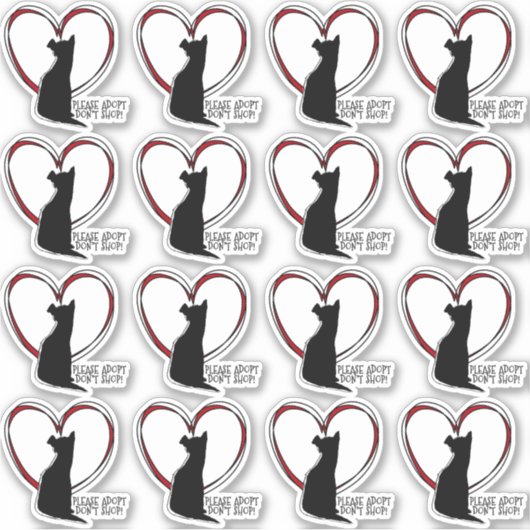 買い物をしないでくれ！ |白または澄ん シール (正面)