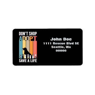 買い物をしないペットの救出差出人住所ラベル ラベル