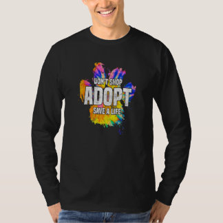 買い物をしないライフレスク救グドッグのポープリンを採用する Tシャツ