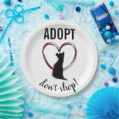 買い物をしない!ハート形の子犬 ペーパープレート (パーティー)