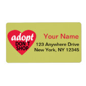 買い物をしない ラベル (正面)