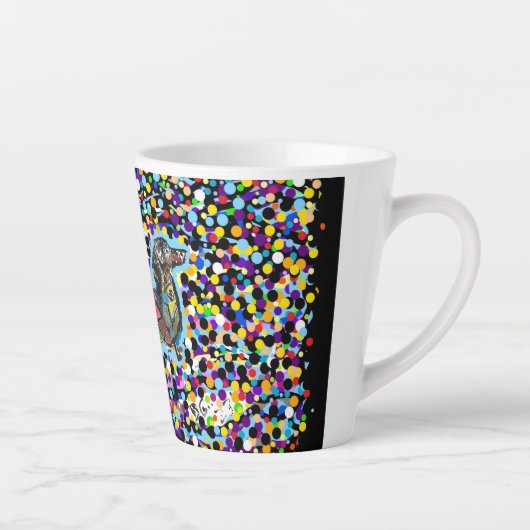 買い物をしないAdopt DachshundラテMug カフェラテマグ (右)