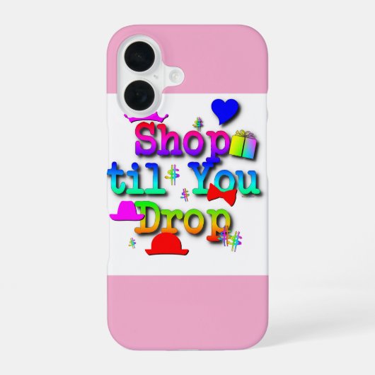 買い物中毒ノベルティグッズ iPhone 16ケース (裏面)
