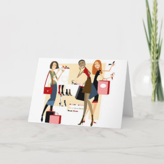買い物客のグリーティングカード シーズンカード