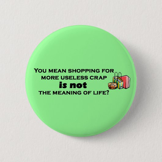 買い物客ボタン 缶バッジ (正面)