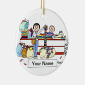 買い物客 – 女性 セラミックオーナメント (右)