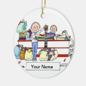 買い物客 – 男性 セラミックオーナメント (左)