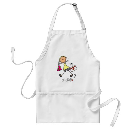 買い物棒人間 スタンダードエプロン (正面)