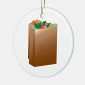 買い物袋の基盤 セラミックオーナメント (左)