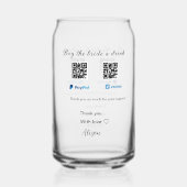 買お酒の寄付QR Venmo PayPal ガラス缶 (裏面)